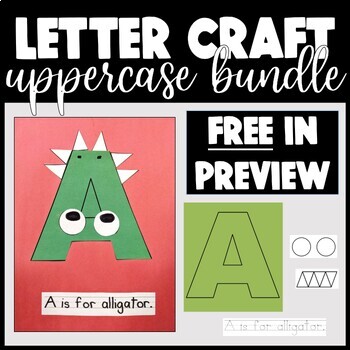 A-Z Alphabet Letter Crafts | Printable Beginning Sound Letter Craft ...