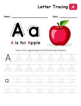 Preview of A-Z Alphabet Letter Tracing Worksheets