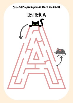 Preview of A-Z Alphabet Maze and Tracing Worksheets