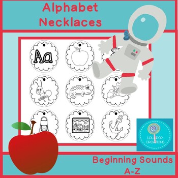 SMALL ALPHABET NECKLACE CARDS by The Learning coach 9790