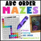 A-Z Alphabet Order Mazes