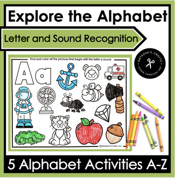 Preview of A-Z Alphabet Practice Center Worksheets