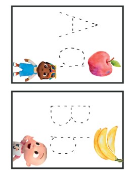 Preview of A-Z Alphabet Trace Flashcards (Cocomelon )