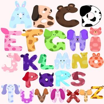 Preview of clipart A-Z Alphabet , Zoo , animals