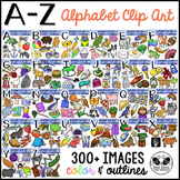 Alphabet Clip Art and Beginning Sounds A-Z Clipart Bundle