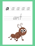 A-Z Animal Alphabet Handwriting Practice Worksheets, Pract