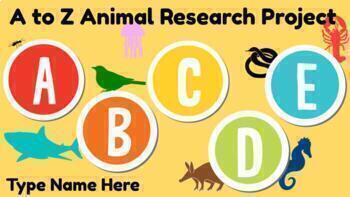 Preview of A-Z Animal Research Project (Printables, Text Articles, & Quizzes Included!!)