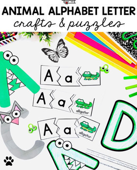 Preview of A-Z Animal and Alphabet Letter Crafts BIG Bundle