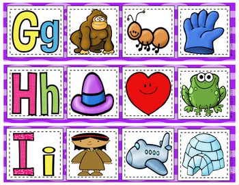 A - Z Beginning Letter & Sound Picture Match by PreK Learning Circle