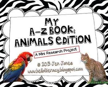 A-Z Book: Animals by Hello Literacy | Teachers Pay Teachers