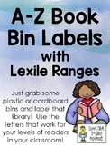 A-Z Book Bin Labels with Lexile Ranges - FREEBIE!