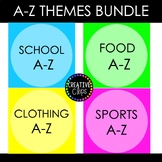 Alphabet Clipart: School A-Z, Food A-Z, Clothing A-Z, Sports A-Z