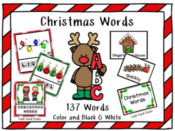 A-Z Christmas Holiday Words: Write the Room and ABC Order by Time2Learn