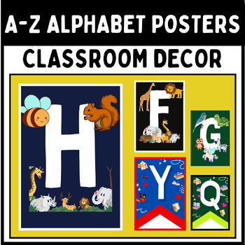 Preview of Large alphabet classroom wall decor | Alphabet word wall