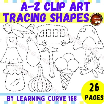 Preview of A - Z Clip art │Traceable Pictures │ Tracing Activities