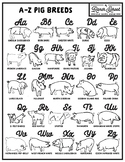 A-Z Coloring Sheet Bundle: Pigs