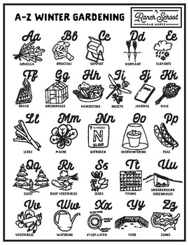 Preview of A-Z Coloring Sheet Bundle: Winter Gardening
