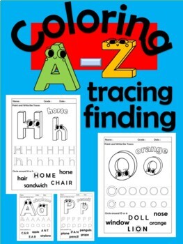 Preview of A to Z Coloring Tracing Finding