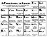 A-Z Countdown to Summer (Editable)