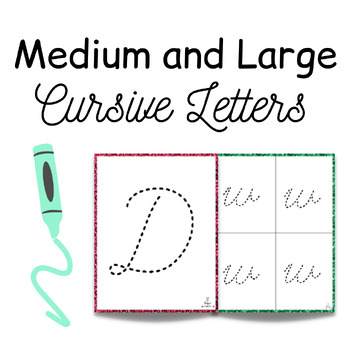 Preview of A-Z Cursive Tracing (Medium and Large Letters).