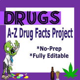 A-Z Drug Facts Substance Abuse Project for Health Ed | Sci