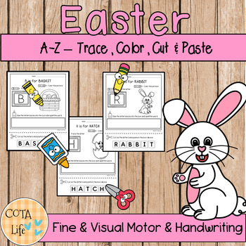 Preview of A-Z Easter Alphabet Activity Pages