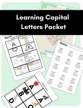 Preview of A - Z: Learning Capital Letters Packet