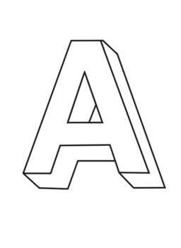 Preview of A-Z Letter Outlines. Digital Download. Design Your Own ABC. 26 Page PDF.