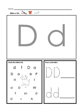 A-Z Letter Practice - Make, Circle, and Trace Worksheets | TpT