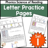 Letter Practice Pages Sound to Symbol Worksheets Science o
