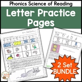 A-Z Letter Practice Pages Sound Symbol Match Science of Re