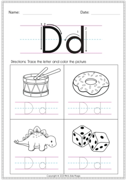 A-Z Letter Tracing Worksheets for Preschool - Kindergarten by emiliafr