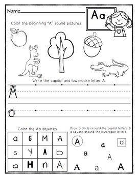 a z letter worksheets set 3 by true teaching tpt