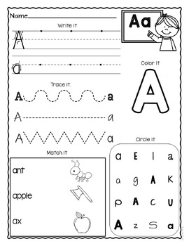 A-Z Letter Worksheets (Set 3) by True Teaching | TPT