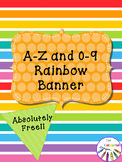 A-Z Letters and 0-9 Rainbow Pennant Banner
