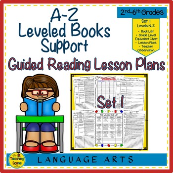 Preview of A-Z Leveled Books Support: Guided Reading Lesson Plans Set 1 (Levels N-Z)