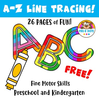 Preview of A-Z Line Writing Practice for Preschool - Kinder and OT (FREE)