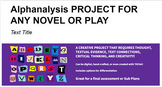 A-Z Literary Analysis Project for ANY title