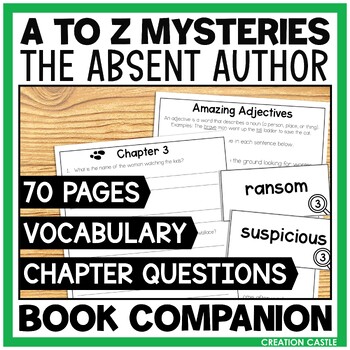 Preview of A to Z Mysteries The Absent Author by Ron Roy Novel Study