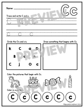Download A-Z Phonics Bundle/Letter of the Week/Alphabet and Phonics Worksheets