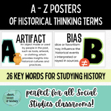 A - Z Posters for Historical Thinking Terms
