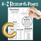 A-Z Multi Skill Worksheet (C)| For All Subjects | 4th Grad