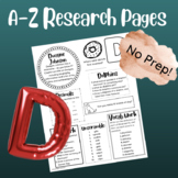 A-Z Multi Skill Worksheet (D)| For All Subjects | 4th Grad