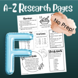 A-Z Multi Skill Worksheet (F)| For All Subjects | 4th Grad