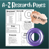A-Z Multi Skill Worksheet (O)| For All Subjects | 4th Grad