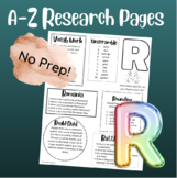 A-Z Multi Skill Worksheet (R)| For All Subjects | 4th Grad