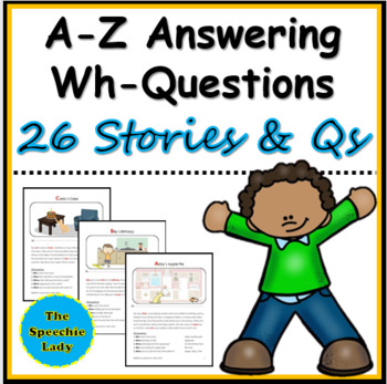 Preview of A-Z Short Stories with WH-questions FULL VERSION