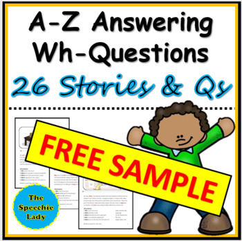 Preview of A-Z Short stories with WH-questions FREE SAMPLE