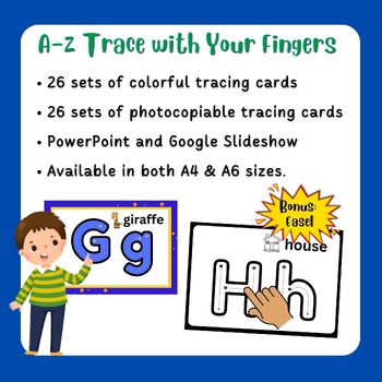 Preview of A-Z Trace with Your Fingers Cards