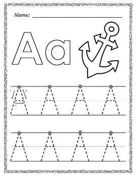 a z tracing pages under the sea preschoolkindergarten by shaping